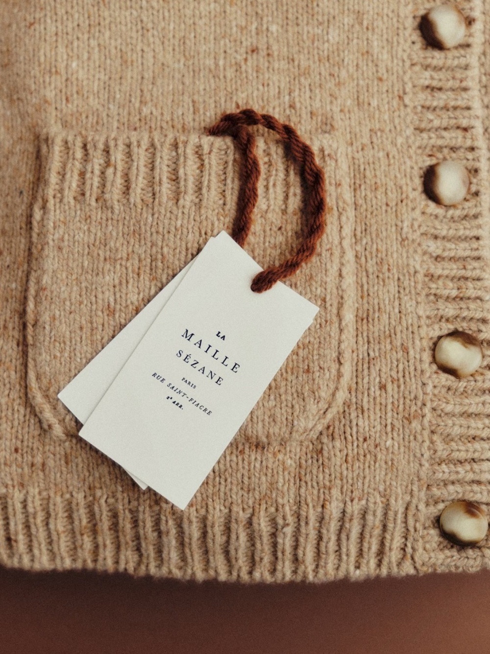 NWT Sezane Edouard Cardigan Natural Beige - Size S - Picture 3 of 9